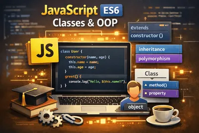 JavaScript ES6 classes and object-oriented programming illustration